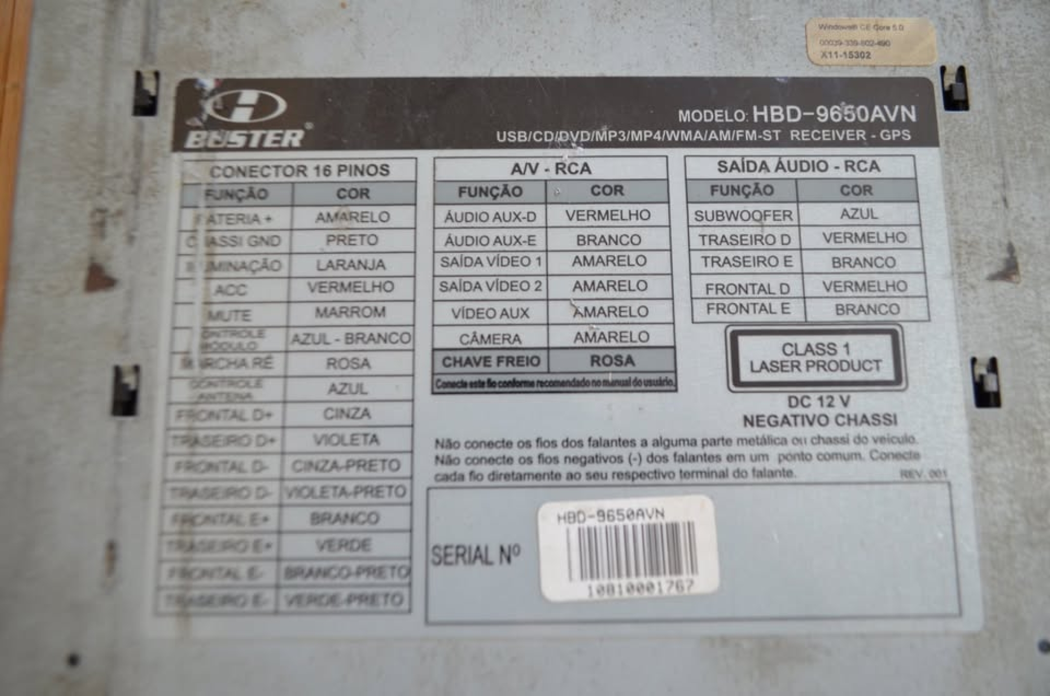 H Buster HBD-9650AVN Radio Multimedia Retratil GPS